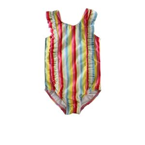 TUCKER + TATE Stripes One-Piece Ruffles Swimsuit Size 5 -Nordstrom Brand